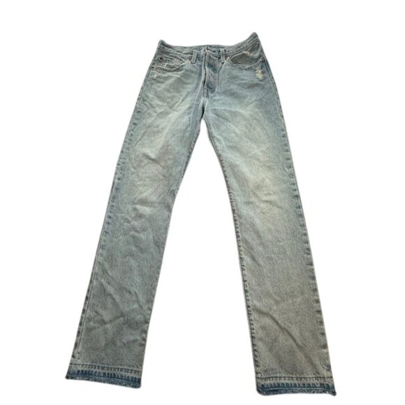 Levi's 501 Jeans with Washed Finish and Light Distressing Womens 27x30 - Picture 1 of 11